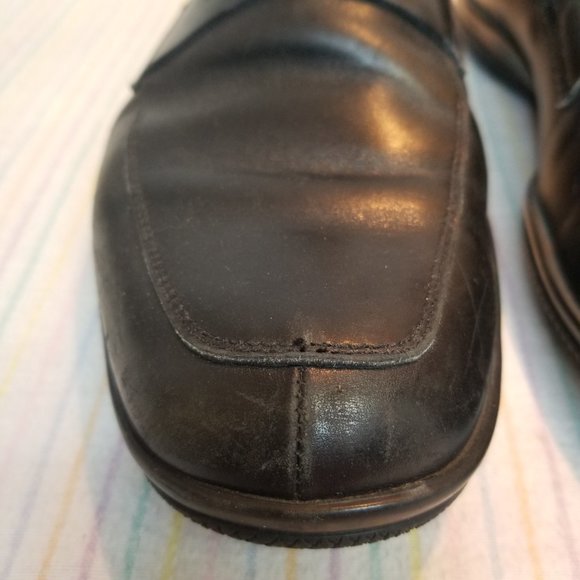 Men\'s Prada Black Leather Penny Loafers Size 8 Rubber Comfort Sole 4D 1359 Italy main image 14
